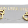 Clous d'oreilles acier gold chat – Image 3