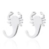 Clous d'oreilles acier argent scorpion – Image 2