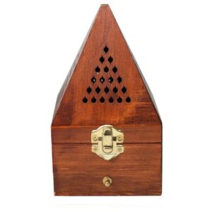 Encensoir en bois forme pyramide