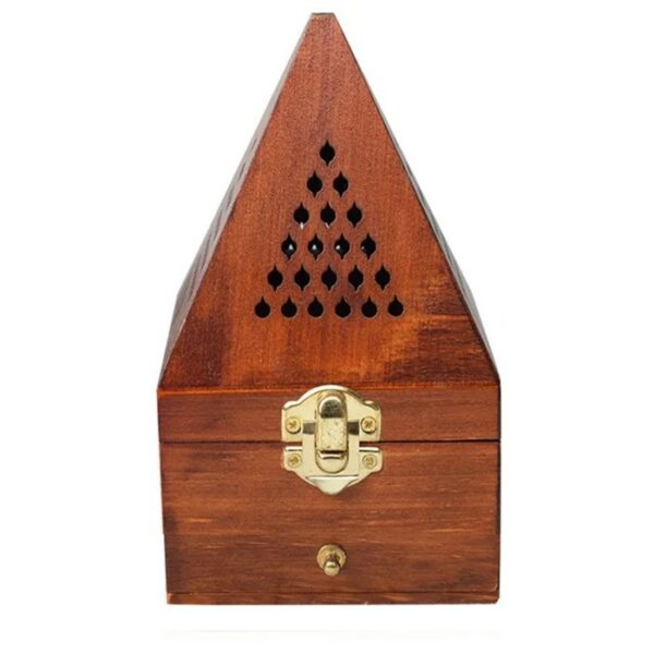 Encensoir en bois forme pyramide
