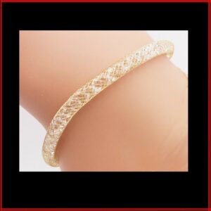 Bracelet magnétique résille doré