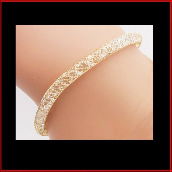 Bracelet magnétique résille doré