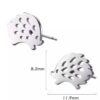 Clous d'oreilles acier argent Hérisson – Image 2