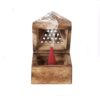 Encensoir en bois forme pyramide – Image 2