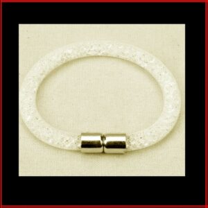 Bracelet magnétique résille beige
