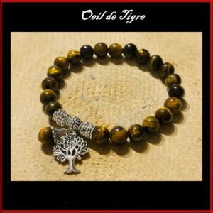 Bracelet oeil de tigre et arbre de vie