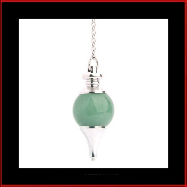 Pendule sephoroton laiton argent aventurine