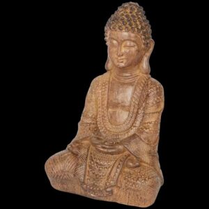 BOUDDHA POLYRESINE BOIS 22 CM