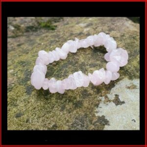 Bracelet en quartz rose chips