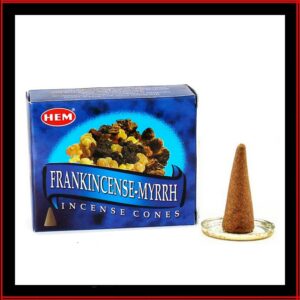 10 CONES ENCENS FRANKINCENSE ET MYRRH HEM