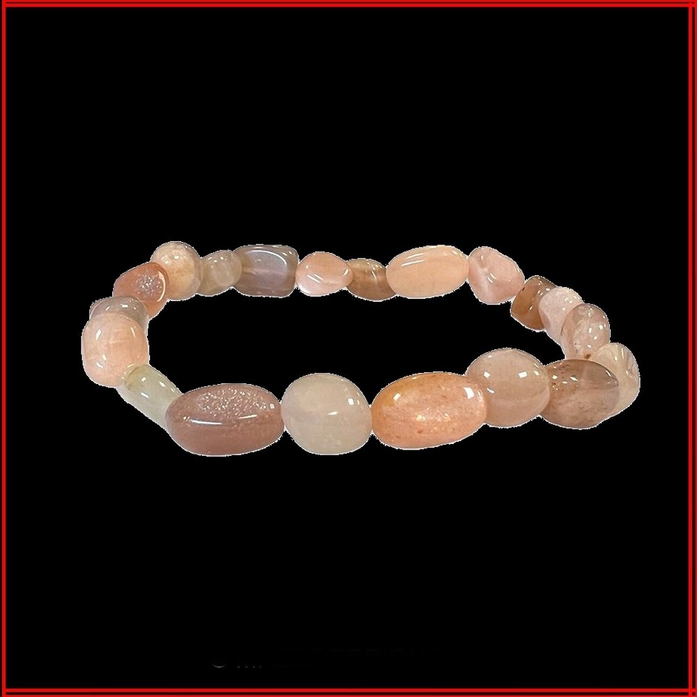 Bracelet pierre roulée agate bostwana élastique