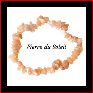 Bracelet baroque en pierre de soleil élastique