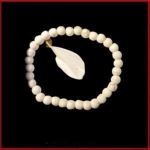 Bracelet Howlite rose élastique 6 mm