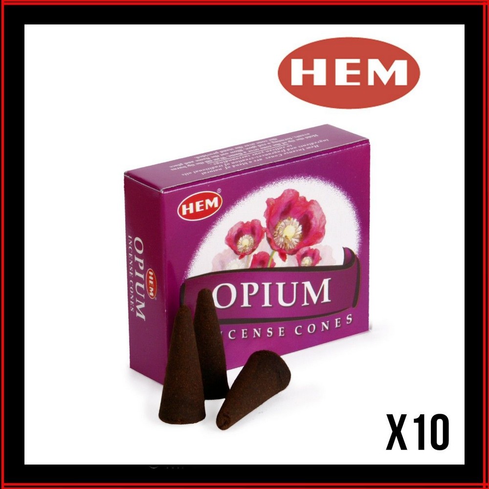10 CONES ENCENS OPIUM HEM