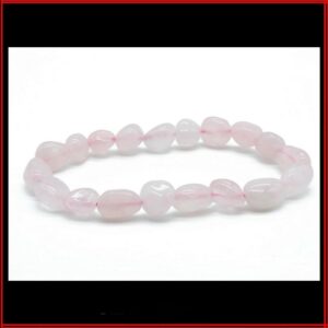 Bracelet en quartz rose pierres roulées